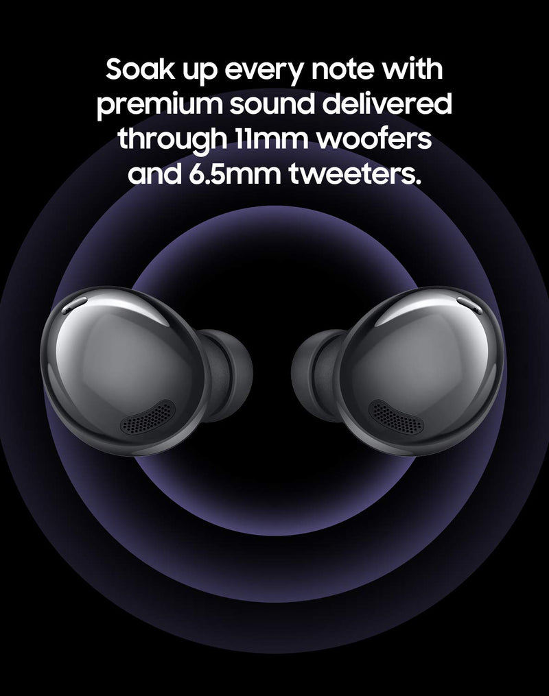 SAMSUNG Galaxy Buds Pro, Bluetooth Earbuds, True Wireless, Noise Cancelling, Charging Case, Quality Sound, Water Resistant, Phantom Black (US Version)