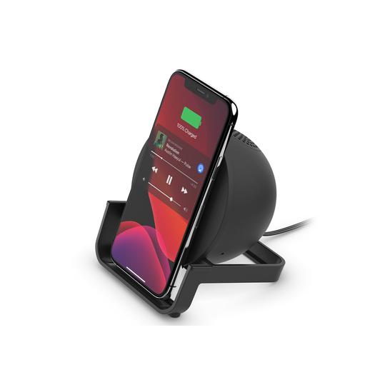 Belkin - Boost Up Charge Wireless Charging Stand 10w With Bluetooth Speaker - Black