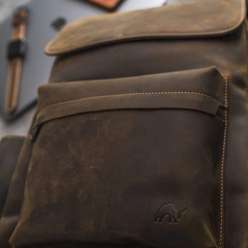 Leather Rugged Backpack - Terra by Bullstrap
