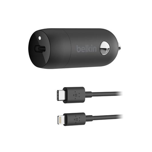 Belkin - Boost Up USB-C Car Charger 18w / 3.6a With USB-C To Apple Lightning Cable 4ft - Black