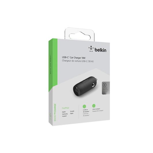 Belkin - USB-C Power Delivery Car Charger 18W - Black