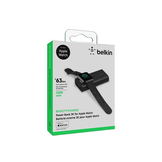 Belkin - 2200mAh Portable Power Pack For Apple Watch Devices - Black
