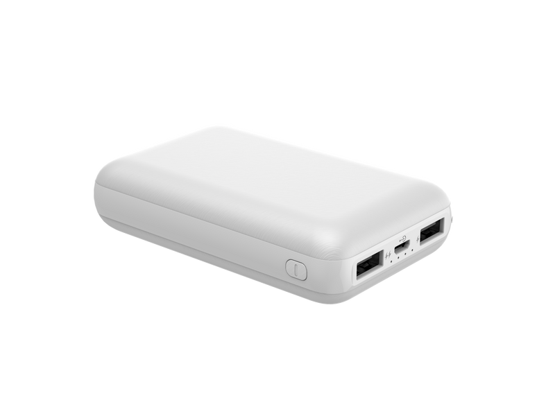 trybe 10000mAh Dual USB-A + USB-C G62-C Power Bank - White