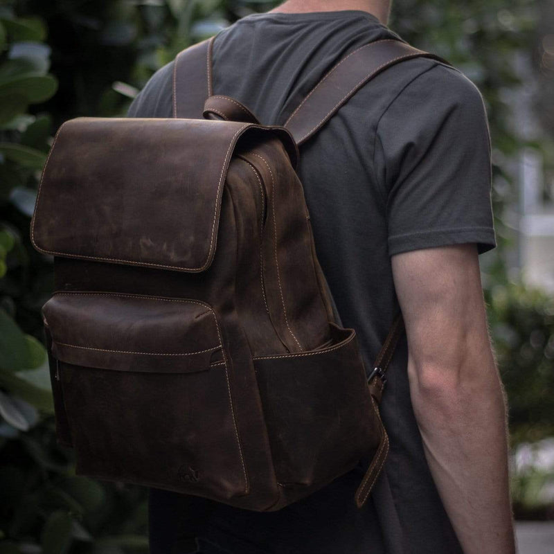 Leather Rugged Backpack - Terra by Bullstrap