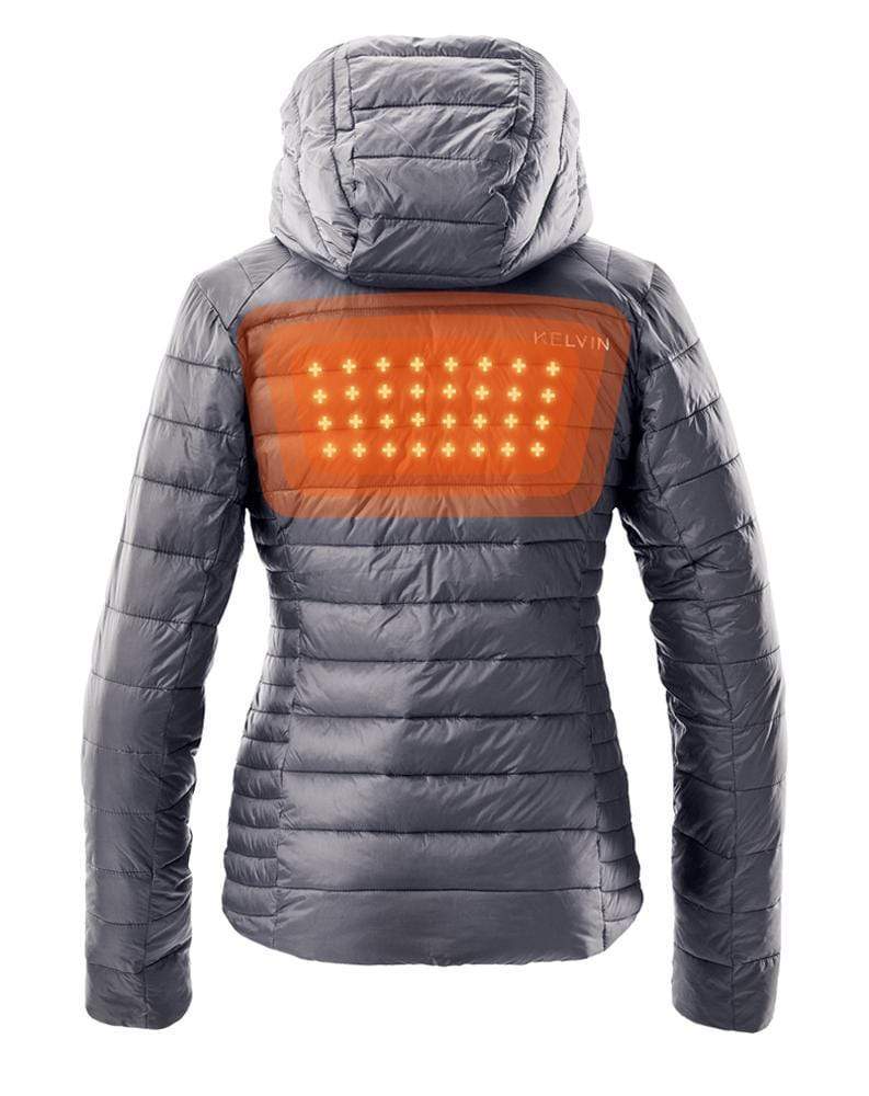 Aura Women’s Heated Jacket (Grey) by Kelvin Coats