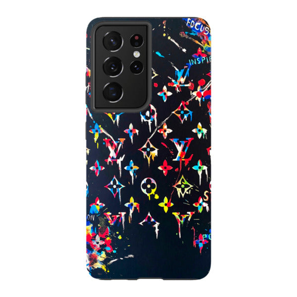 Louis Vuitton Multicolor Black iPhone 13 Pro Max Flip Case