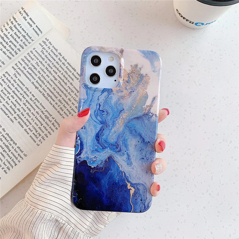 Misty Blue Marble Case by trybe
