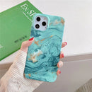 Turquoise Gold Marble Case by trybe.