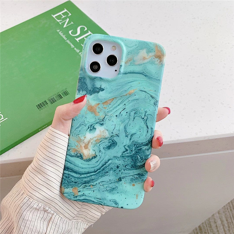 Turquoise Gold Marble Case by trybe.
